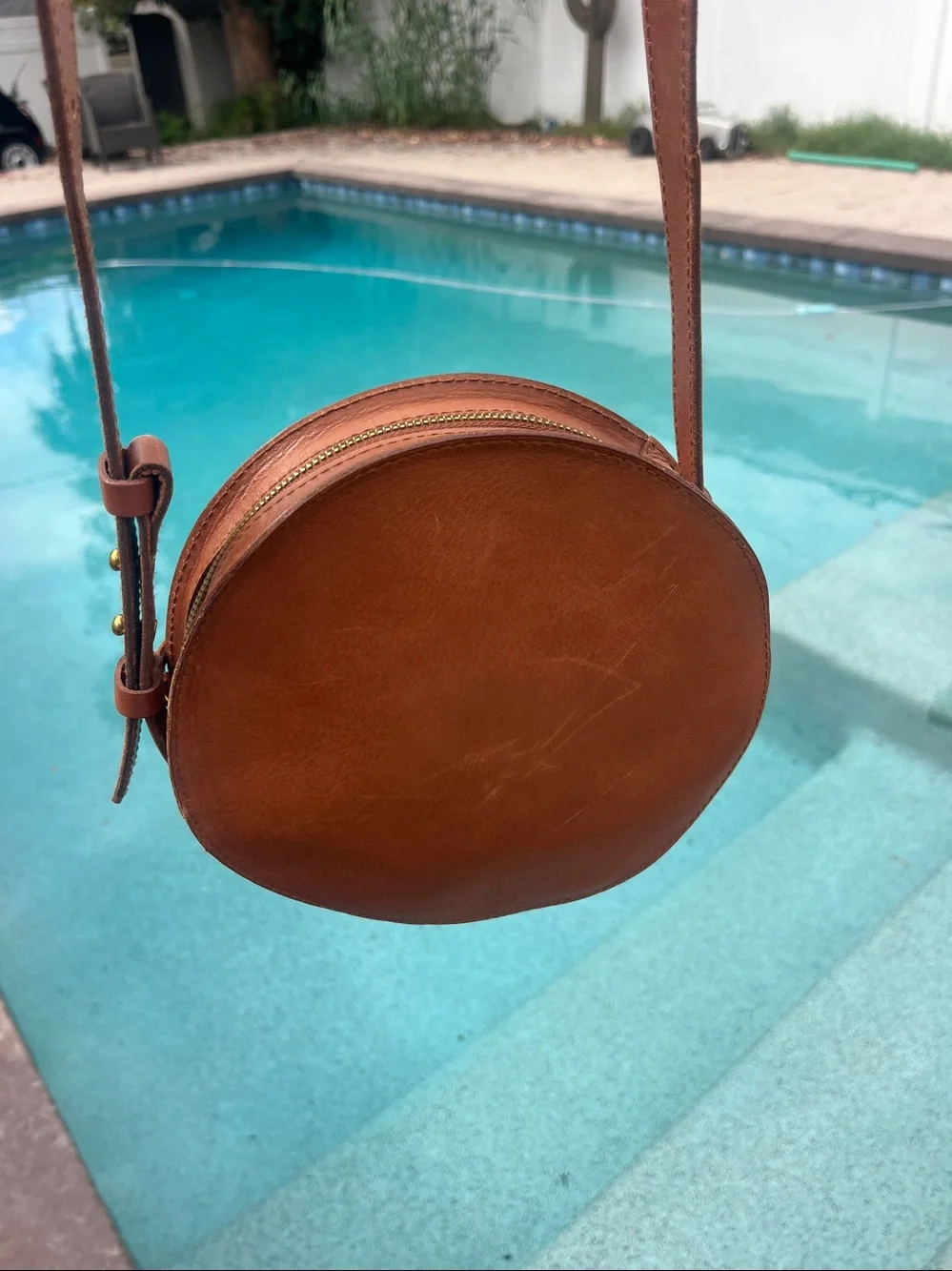 Madewell Simple Circle Leather Crossbody Bag